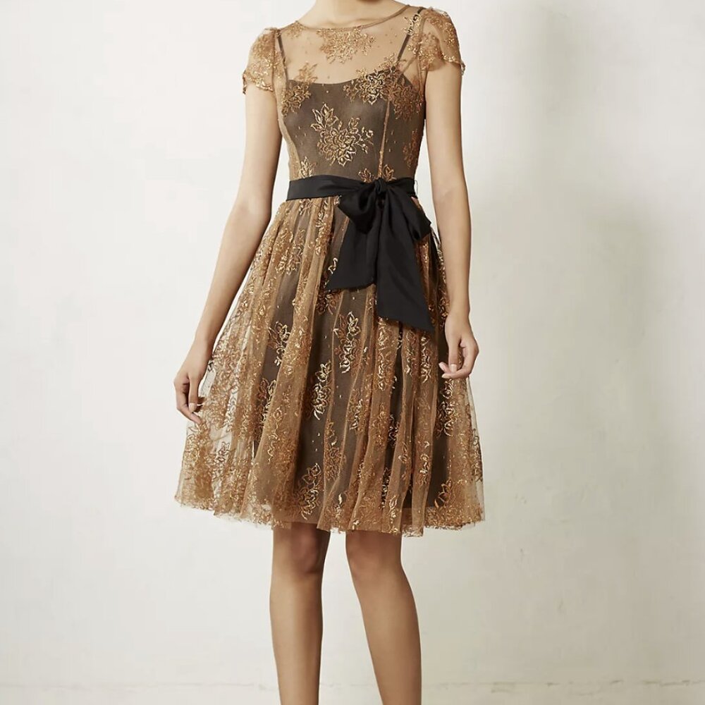 Anthropologie Moulinette Soeurs Honeyed Lace Dress